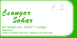 csongor sohar business card